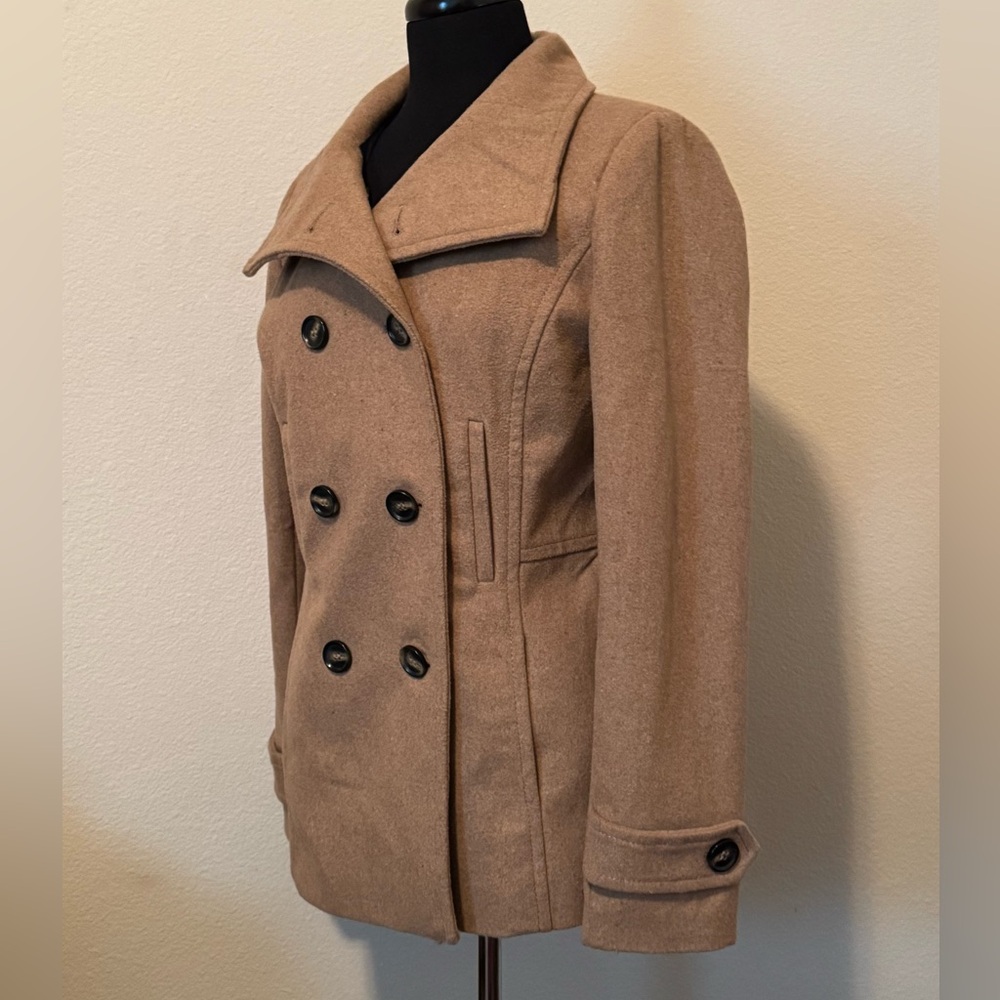 Thread & Supply Camel Double-Breasted Peacoat Medium - Picture 3 of 8